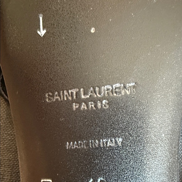 Saint Laurent Black Flats with Gold Detail - Picture 5 of 13